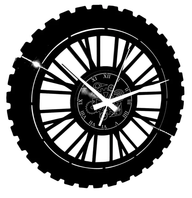 OROLOGIO DA PARETE  - Idea Regalo - Negozio - Ruota Moto Motocross Enduro