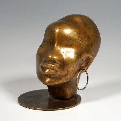 Hagenauer Shops Workshops Vienna African Woman With Earring Head Woman Head 1950