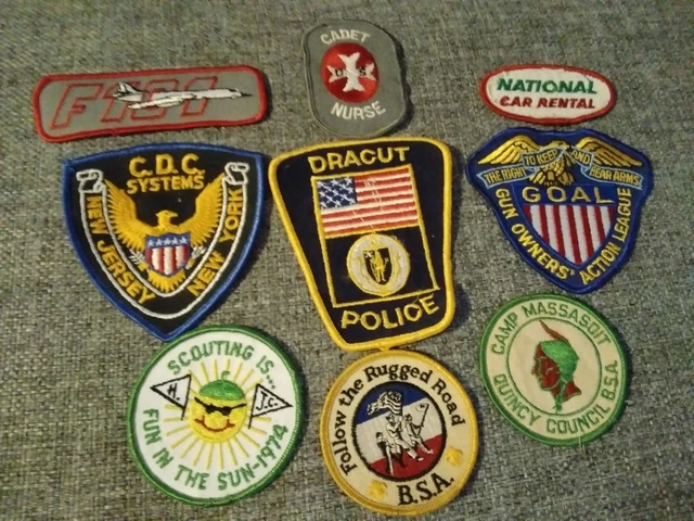 Old Emblem Patch Lot Cdc Ny Nj Gun Owners Firearms Bsa Camp Massasoit F101 Jet