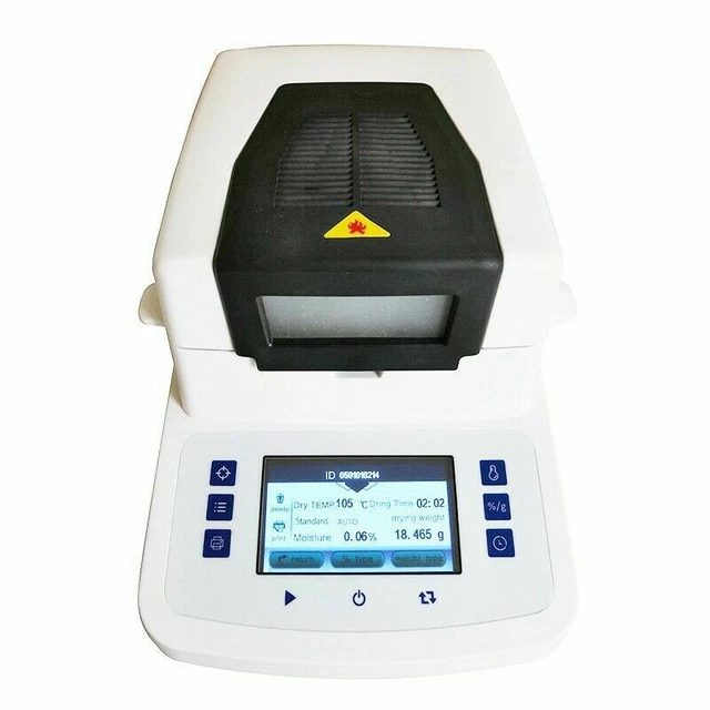 Fast Lab Digital Moisture Analyzer Tester Halogen Moisture Meter Touch Screen