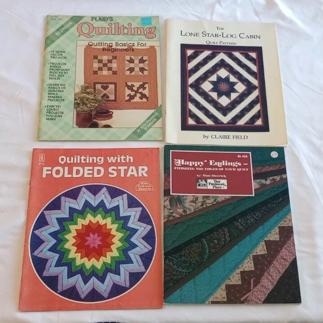 Lone Star-Log Cabin Basics Folded Star Quilts Paperback Lot 4 Quilting Books