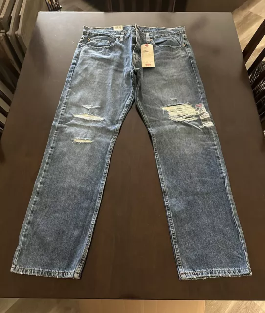 LEVI'S LEVIS 502 Regular Taper Fit Jeans Denim Blue Mens Sz 34W x