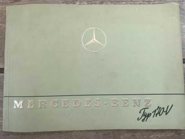 1935 Mercedes-Benz TYP 170-V Original Brochure Catalog, German, RARE, VGC!