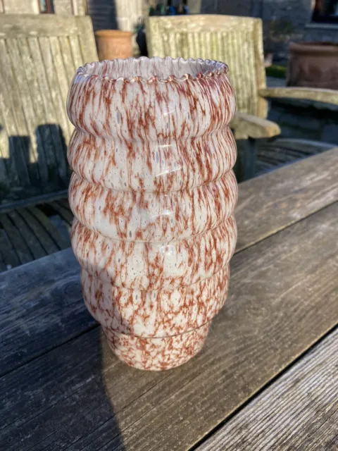 Vintage 60s Murano End of Day Splatter Glass Vase Great Condition