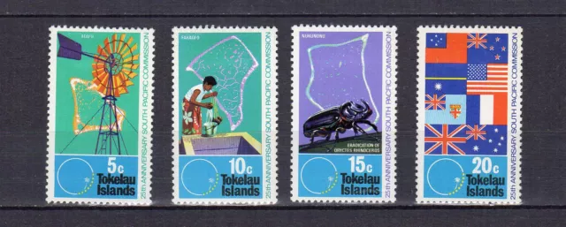 Tokelau Islands 1972 Commission du Pacifique-Sud série de 4 timbres MH/TE1377