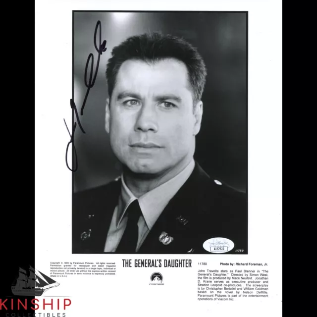 John Tarvolta signed 8x10 Promo Movie Photo JSA COA The Generals Daughter B1007