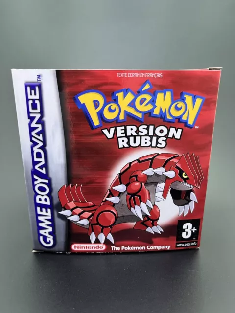 Boite de jeux Pokémon Version Rubis Nintendo Gameboy Advance+ Plateau interieur