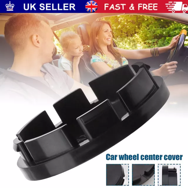 4 x 60mm - 56mm Universal Black Car Rims Alloy Wheel Center Hub Centre Caps UK