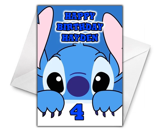 DISNEY STITCH PERSONALISED Birthday Card Disney Stitch Birthday Card DISNEY STITCH PERSONALISED Birthday Card Disney Stitch Birthday Card