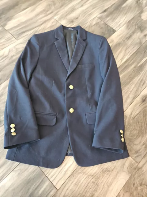 CHAPS SPORT COAT Boys 14 Navy Blue Gold Buttons Suit Jacket $12.99 ...