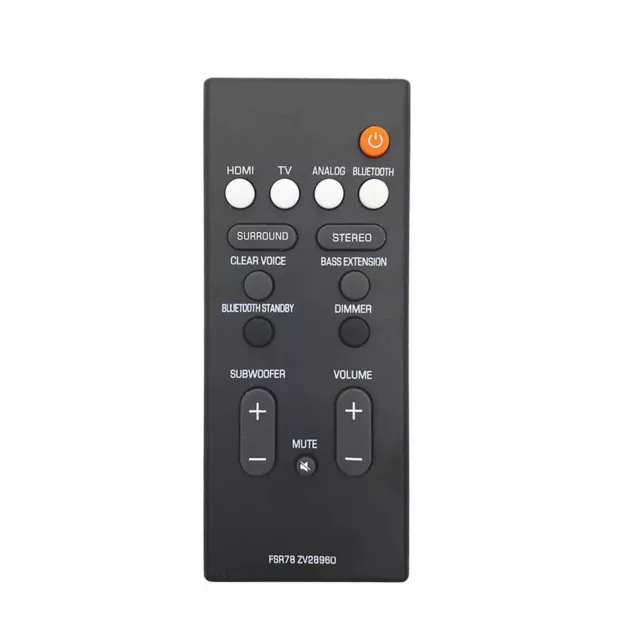 Audio Speaker Soundbar Remote Control for YAMAHA YAS-106 ATS-1070 FSR78 ZV28960