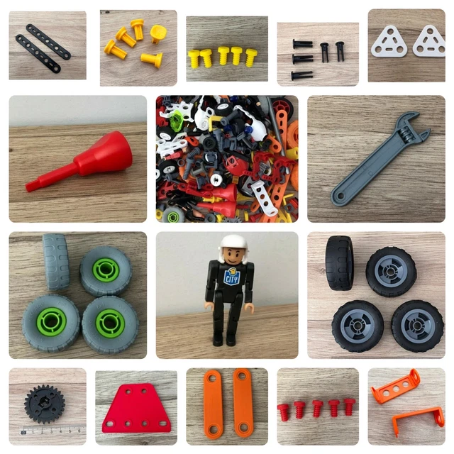 Lot De 11 Roues Caoutchouc Meccano - Pièces Détachées Anciennes - Occasion