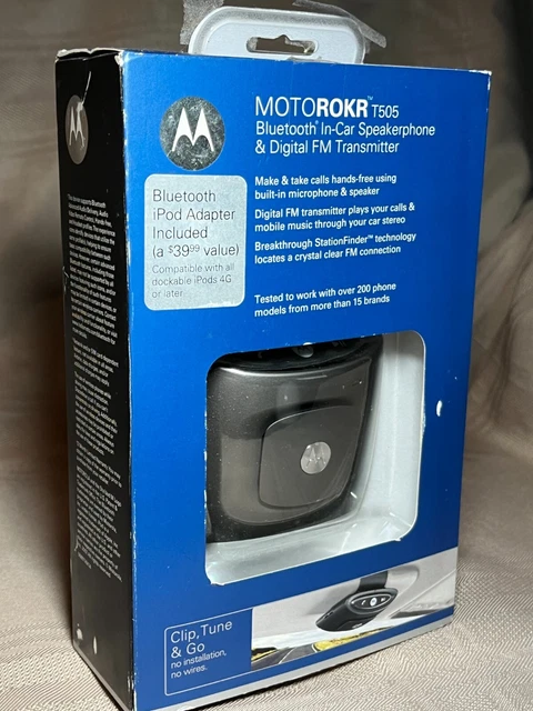 NEW MOTOROLA T505 Bluetooth Universal In-Car Speakerphone & FM Transmitter