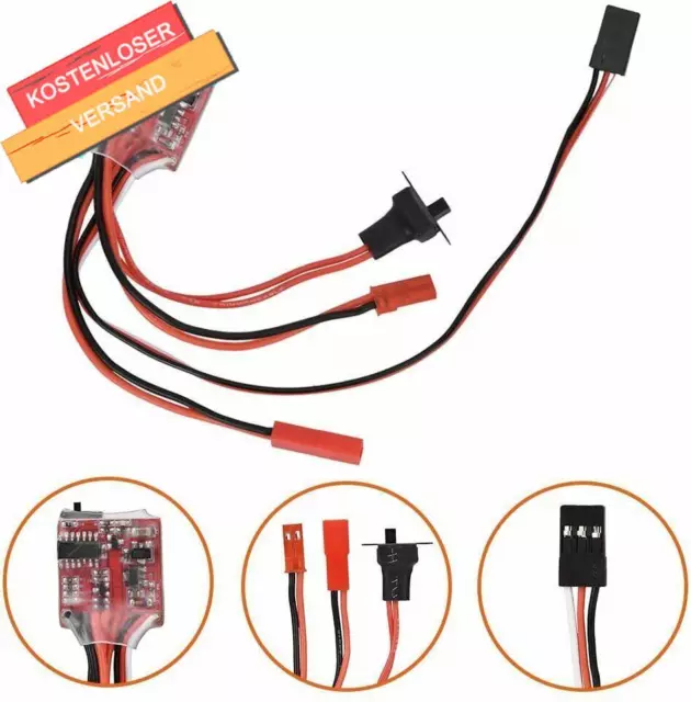 30A ESC Bürstenmotor Elektronischer Fahrtenregler Für Mini RC Auto Boot Buggy DE