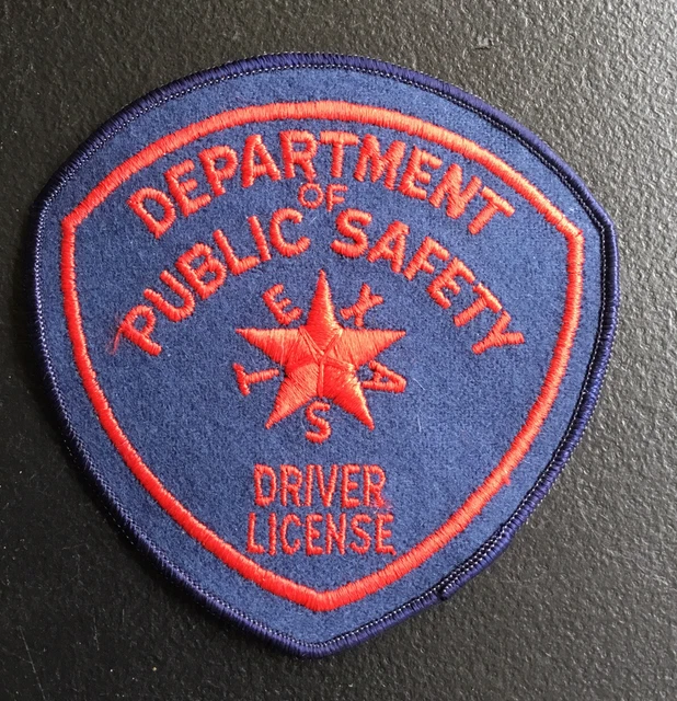 TEXAS DEPARTMENT OF Public Safety Drivers License Patch DPS Highway