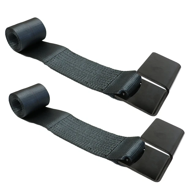 Boxer 2 Pack Roll Off Winch Strap with Flat Hook 4-inch x 5 feet.  16,200lbs B/S