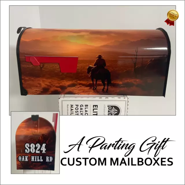 Cowboy Custom Mailbox.Mothers Day Gift.Personalized gift for him.Gift for her.