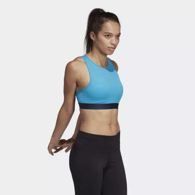 Adidas Women's Training Halter Bra, Climalite®, White Colour. Size 2XS. New
