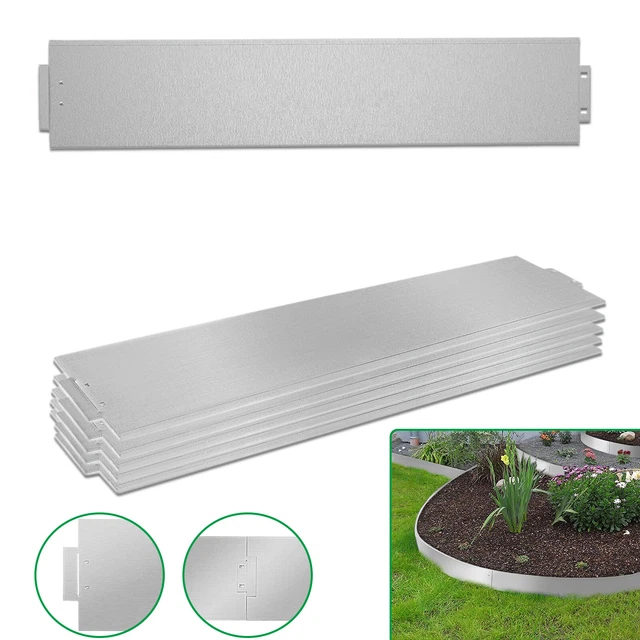 5m x 18cm Metall Rasenkanten hoch Beetumrandung Mähkante Beeteinfassung Verzinkt