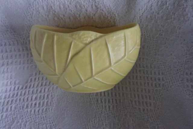 Unusual hard to find Vintage SylvaC Yellow Leaf Pottery Mantle Vase Ceramic 2361