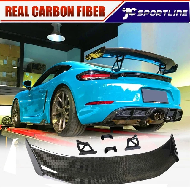 Fits Porsche Cayman Boxster GT4 981 718 987 Rear Trunk Spoiler Wing Real Carbon