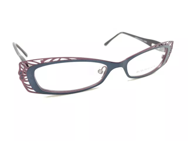 BCBG Max Azria NEW CV Aliya Slate Blue Purple Metal Eyeglasses Frames 50-16 125