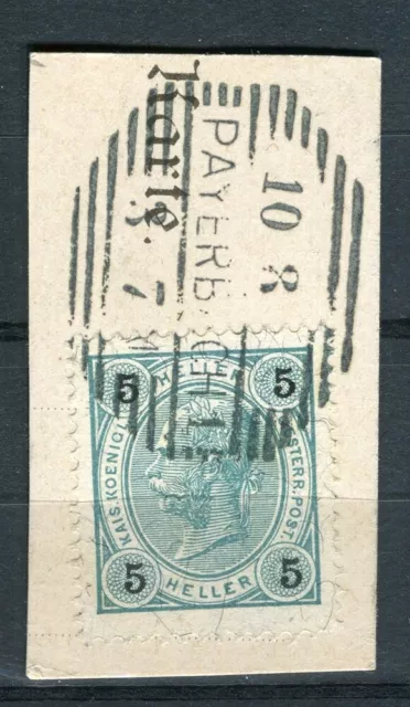 AUSTRIA; 1890s-1900s early F. Joseph issue fine used Full Postmark PIECE