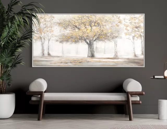 Golden Tree canvas Black framed hand painted Locate In Australia