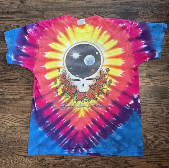 Vintage Grateful Dead 1992 Space Your Face Tie Dye XL T Shirt