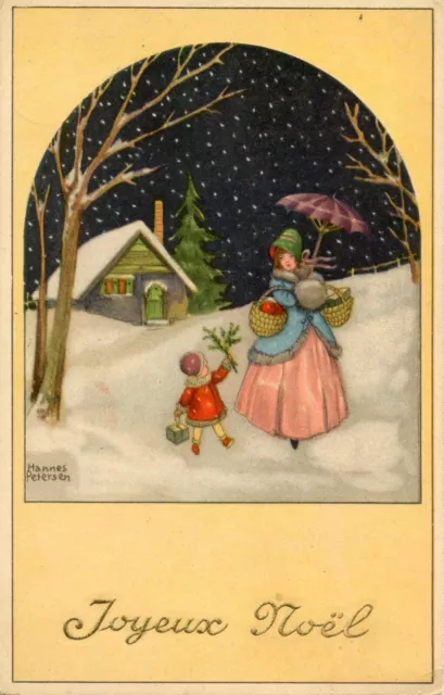 Carte Postale / Fantaisie / Illustrateur Petersen / Joyeux Noel