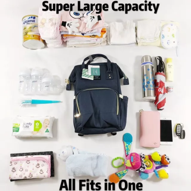 GENUINE LAND Large Multifunctional Baby Diaper Nappy Backpack Mummy Changing Bag 2