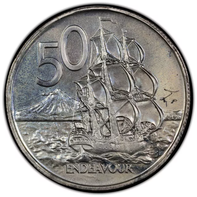 New Zealand 1981 Fifty Cents 50c (HMS Endeavour) - PCGS MS67 (46806761)