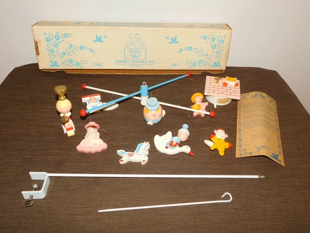 De Colección Bebé Regalo Móviles Pintados A Mano Por Irmi Musical Madre Ganso Nuevo En Caja