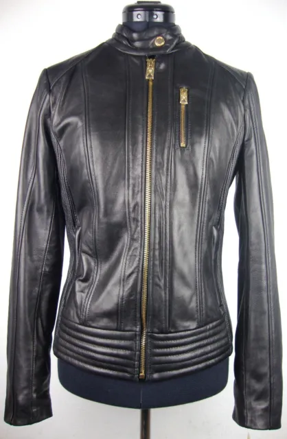 MICHAEL KORS Lederjacke Damen Jacke Lammnappa Leather Jacket Gr.XS NEU + ETIKETT