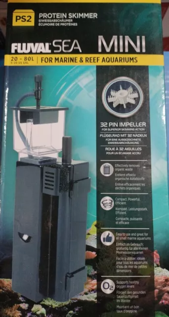 FLUVAL SEA PS2 MINI PROTEIN SKIMMER EVO - 5 to 20 GALLONS AQUARIUM FILTER (3240)