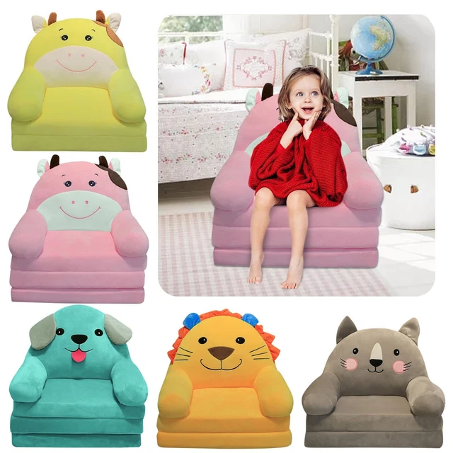 Plüsch faltbares Kindersofa Rückenlehne Sessel 2 in 1 faltbares Kindersofa