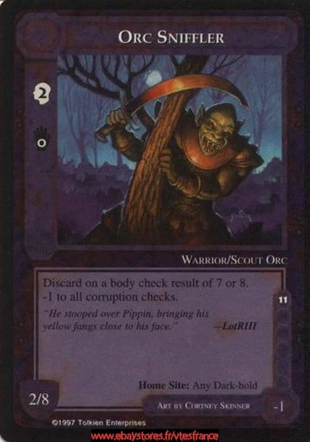 ORC SNIFFLER [LIDLESS Eye] ENG MELE Middle Earth CCG EUR 1,00 - PicClick FR