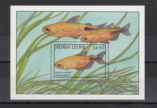 Timbre Stamp Bloc Sierra Leone Y&T#76 Poisson Fish Neuf**/Mnh-Mint 1988 ~D06