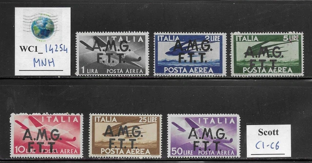 WC1_14254. ITALY: TRIESTE FTT. 1947 DEMOCRATICA air set. Scott C1-C6. MNH