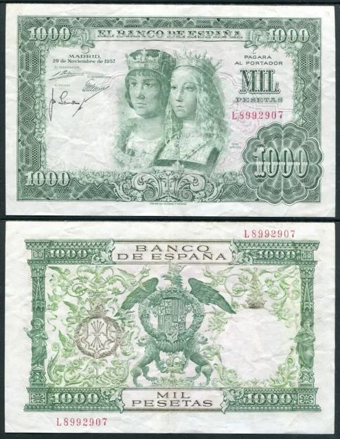España  1000 pesetas 1957 serie L    MBC 518