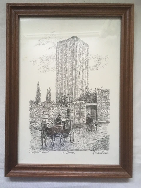 TABLEAU DESSIN PASTEL CRAIE Nieupoort Encadré Signé André Lynen