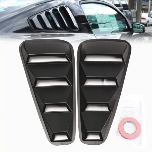 1/4 Quarter Black Side Window Louver Scoop Cover Vent For Ford Mustang 2005-2009