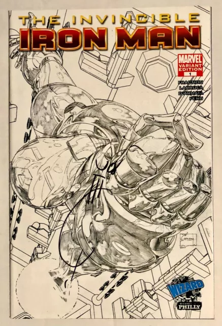 INVINCIBLE IRON MAN #1 Wizard World Philly Sketch Variant SIGNED BY JOE QUESADA!
