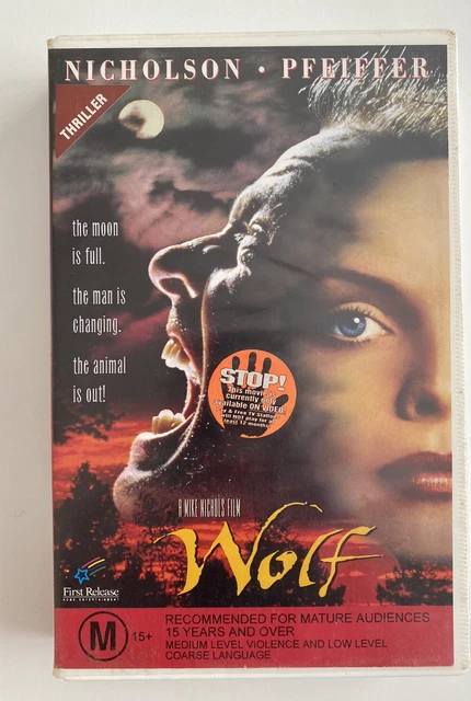 WOLF [VHS] FIRST Release Big Box Ex-Rental Video Tape Horror Werewolf ...