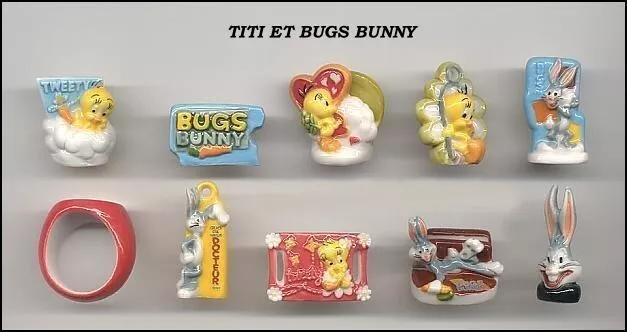 Serie Complete De Feves Titi Et Bugs Bunny