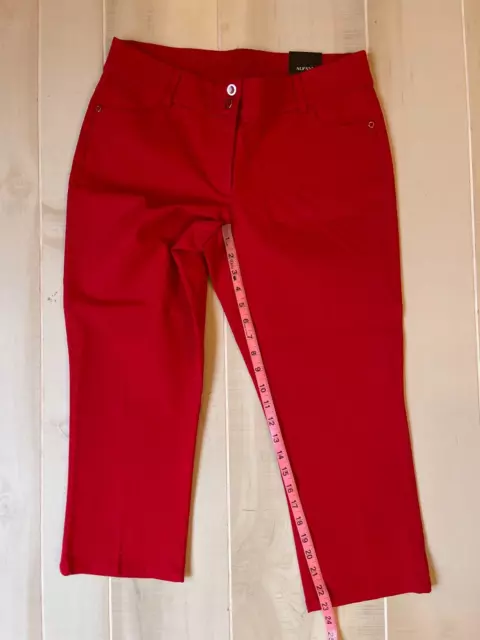 Alfani red capri comfort waist  pants size  8 women's NWT