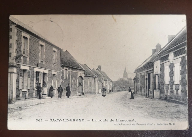 Cpa - 60 - Sacy-Le-Grand - La Route De Liancourt