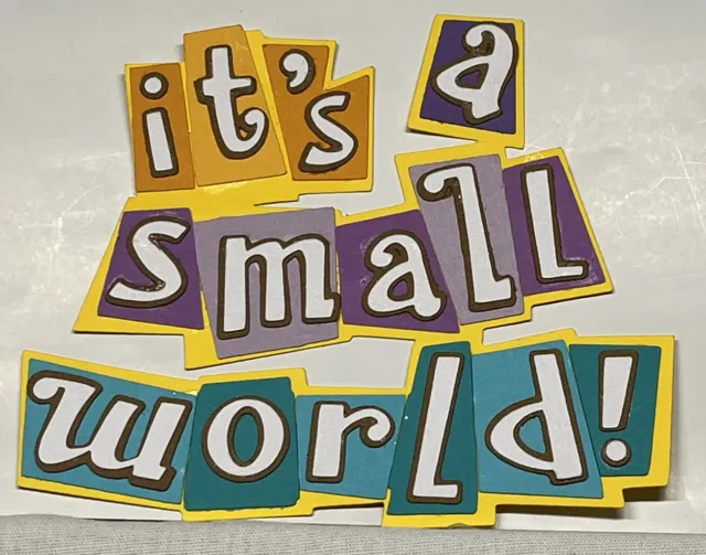 Its A Small World Title troquelado libro de recortes pieza de papel de Disney
