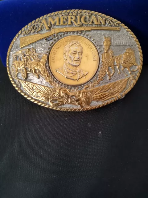 John Wayne “American” Solid Brass Belt Buckle Award Design Medals