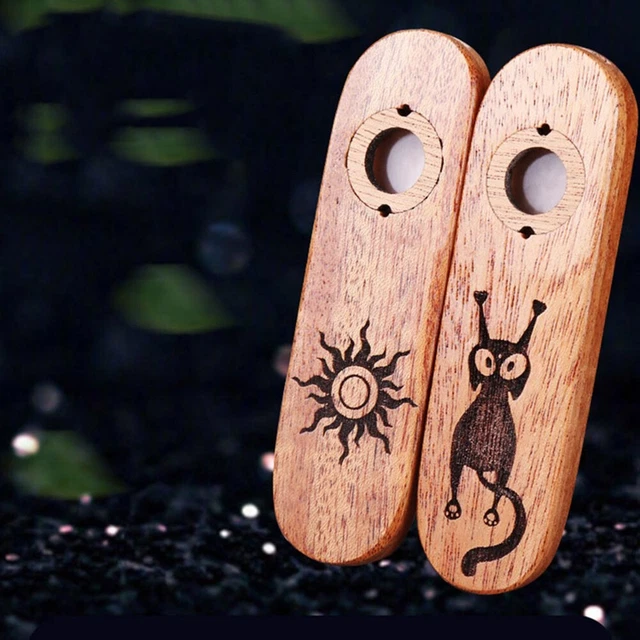 STRUMENTO MUSICALE FLAUTO bocca Kazoo in legno per chitarristi e